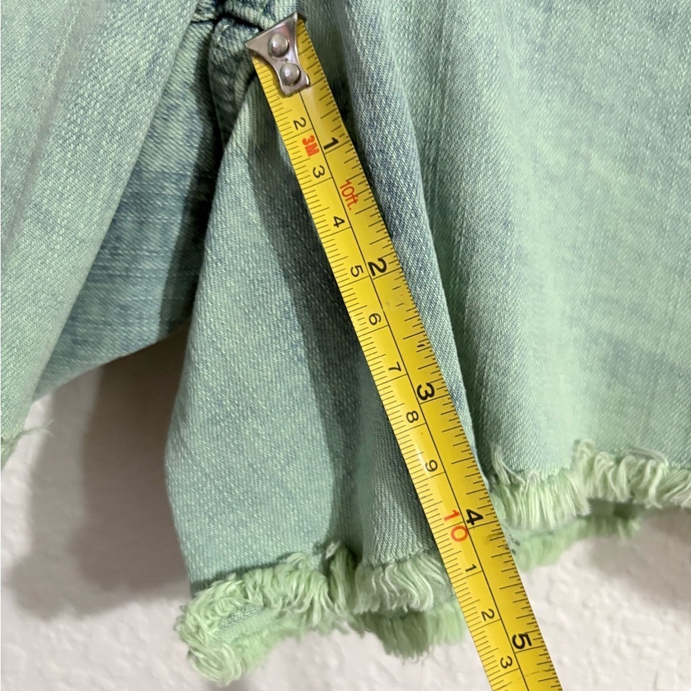 NWT Torrid Mid Rise Midi Short Vintage Stretch Acid Jade 12 - Picture 4 of 6